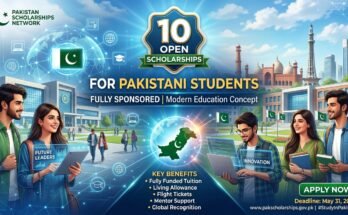 10 Open Scholarships for Pakistani Students Fully Sponsored